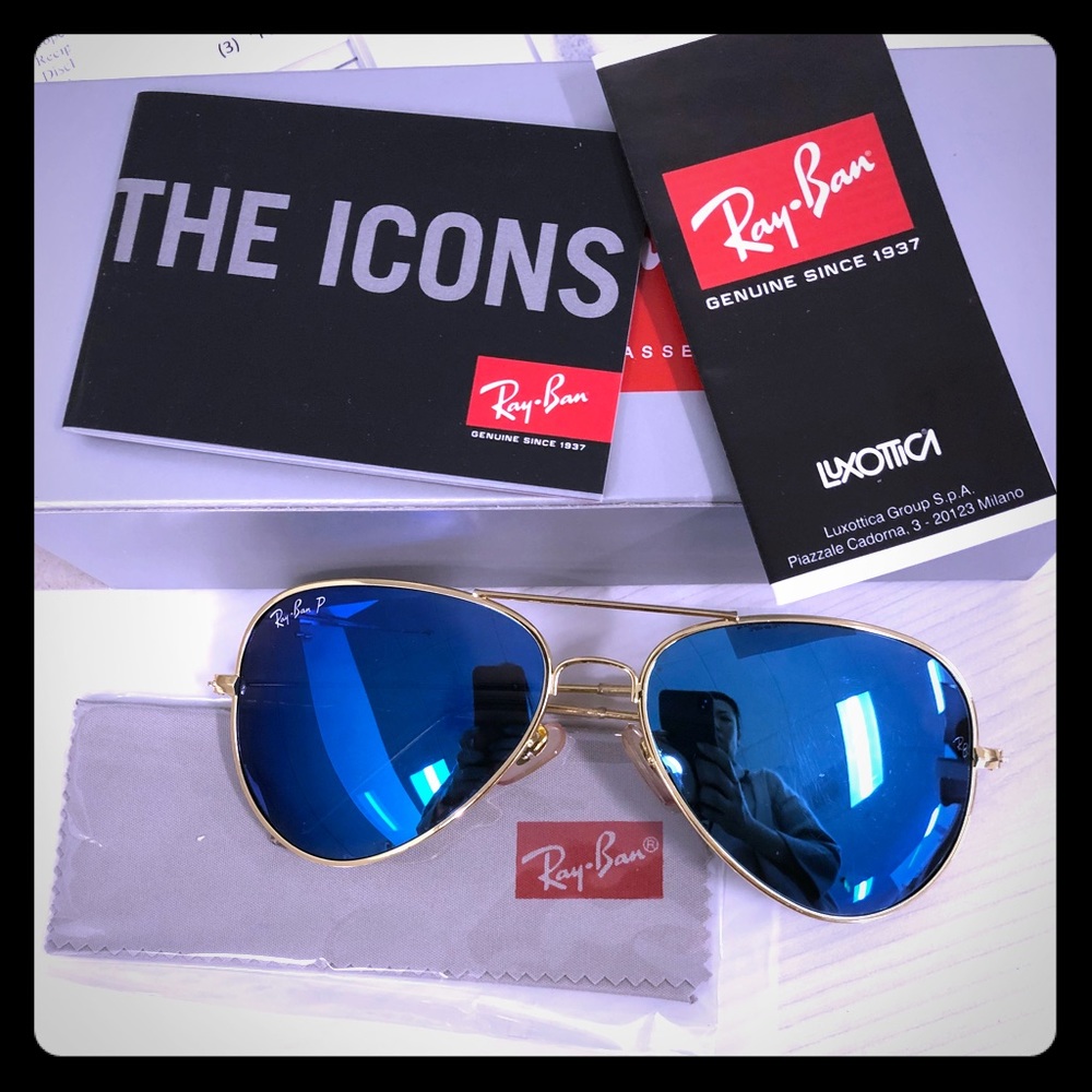 Ray-Ban aviator classic-blue glassware/gold frame
